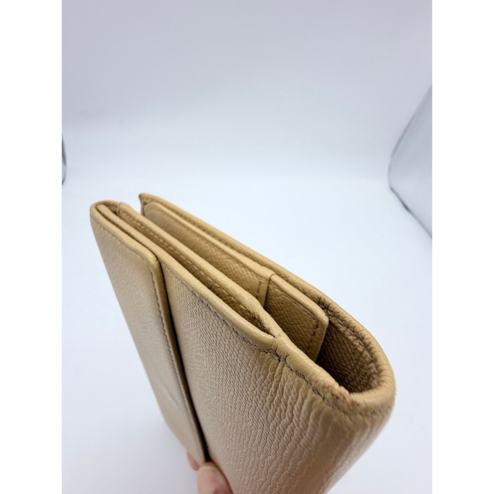 Chanel Interlocking CC Logo Continental Wallet*BEAUTIFUL Neutral COLOR