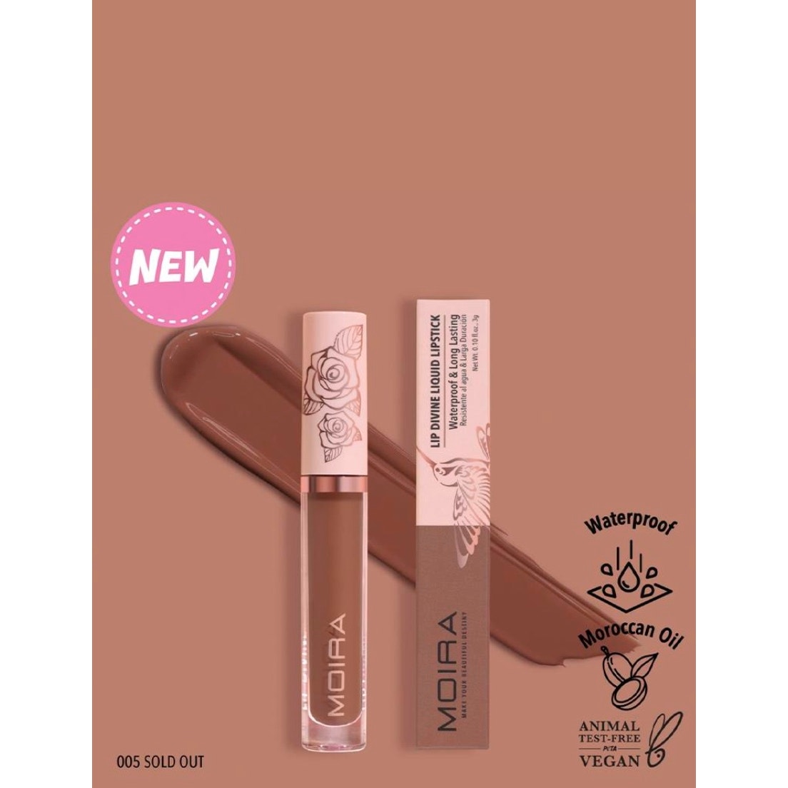 K-Care: Moira Lip Divine Liquid Lipstick *#5 Sold Out*Moisturizing*Korean Makeup