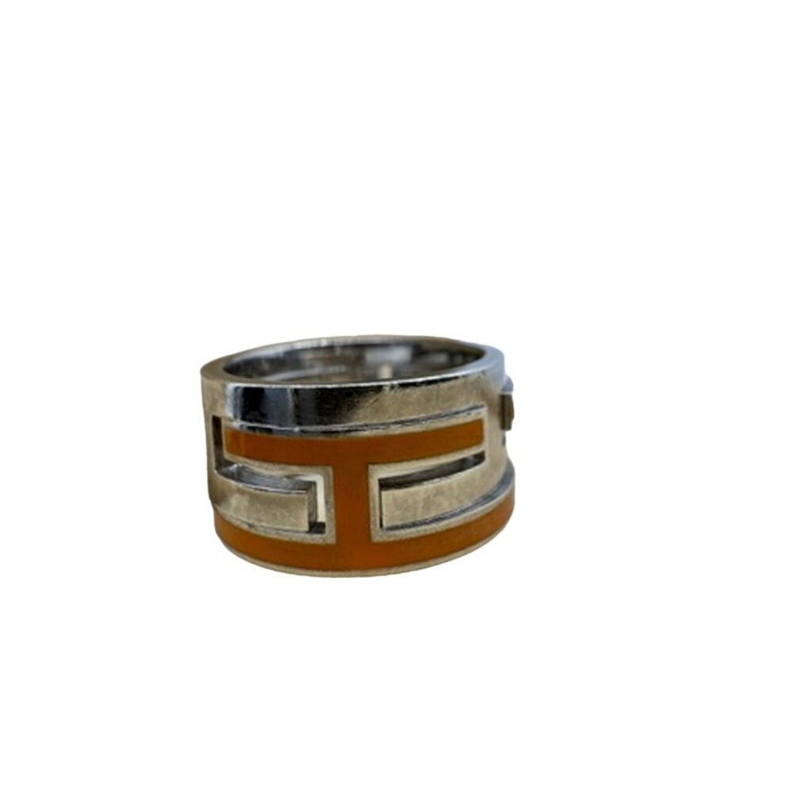 Hermès Enamel Arcane‎ Moveable H Ring*Comes w/Unbranded Jewelry Box*SZ 4 7/8