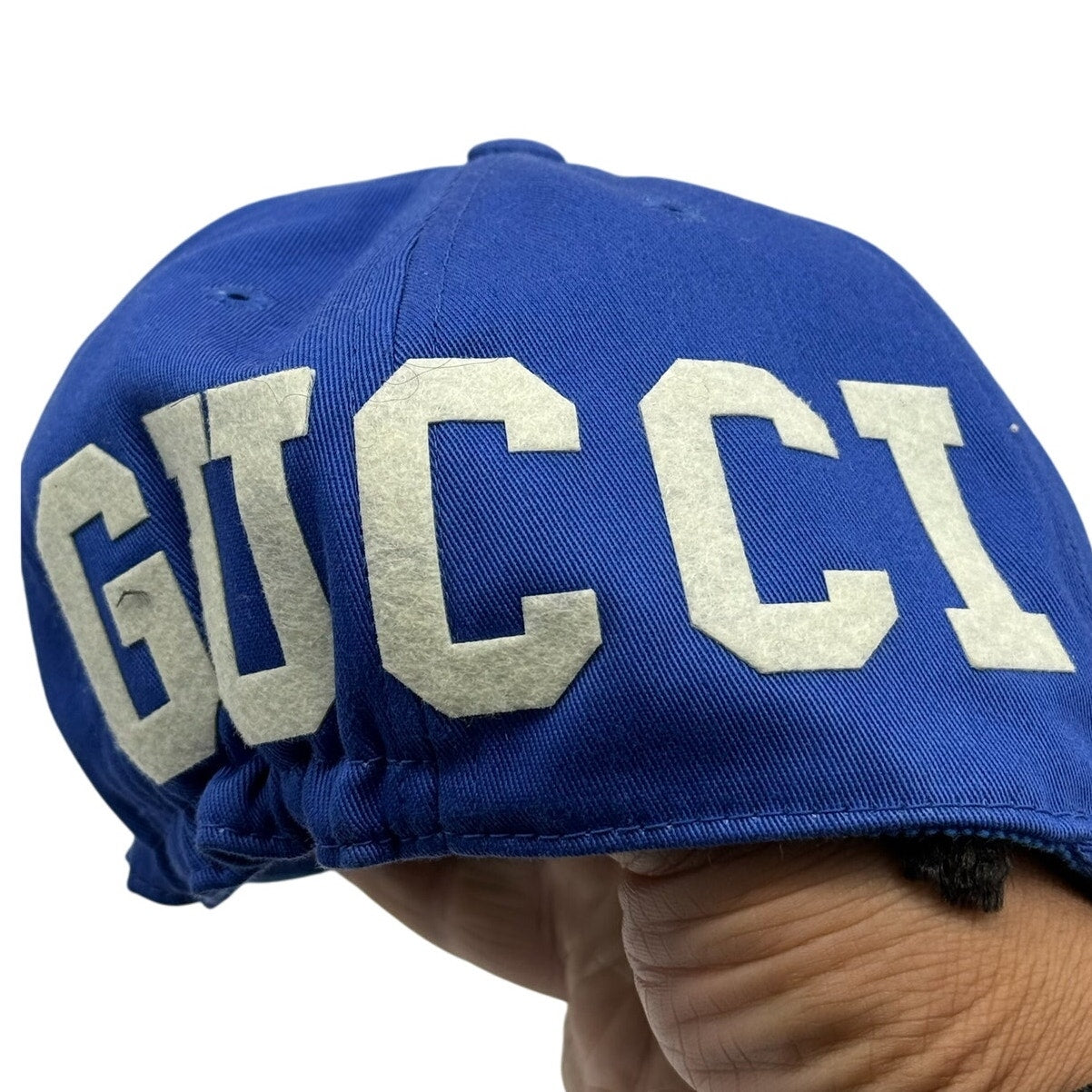 RETAIL $250 Gucci Logo Monogram #25 Blue Baseball Cap*New w/ Tags*SIZE M