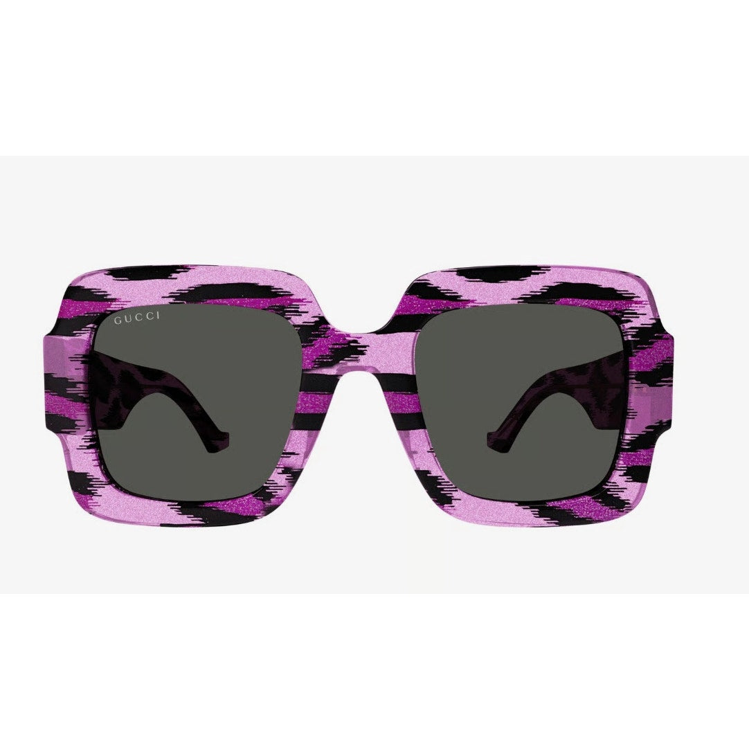 RETAIL $545 Gucci Oversized Purple Leopard Sunglasses*NEW in case*COA card cloth