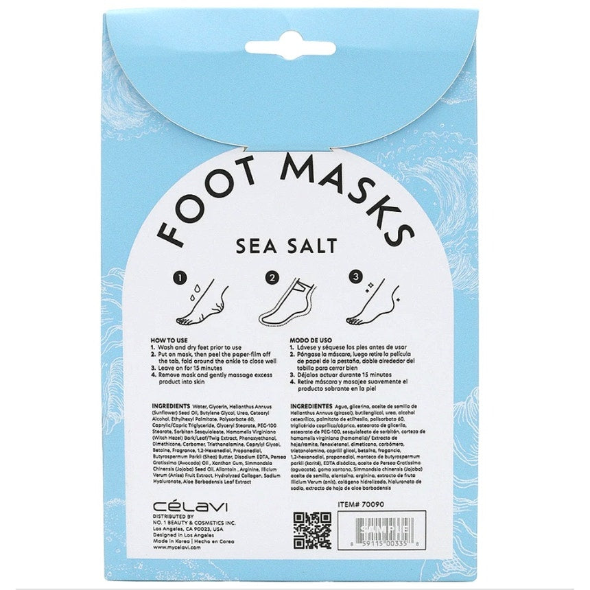 K-Care: Celavi 3 pairs of Sea Salt Foot Masks*Relaxing*KOREAN SKINCARE