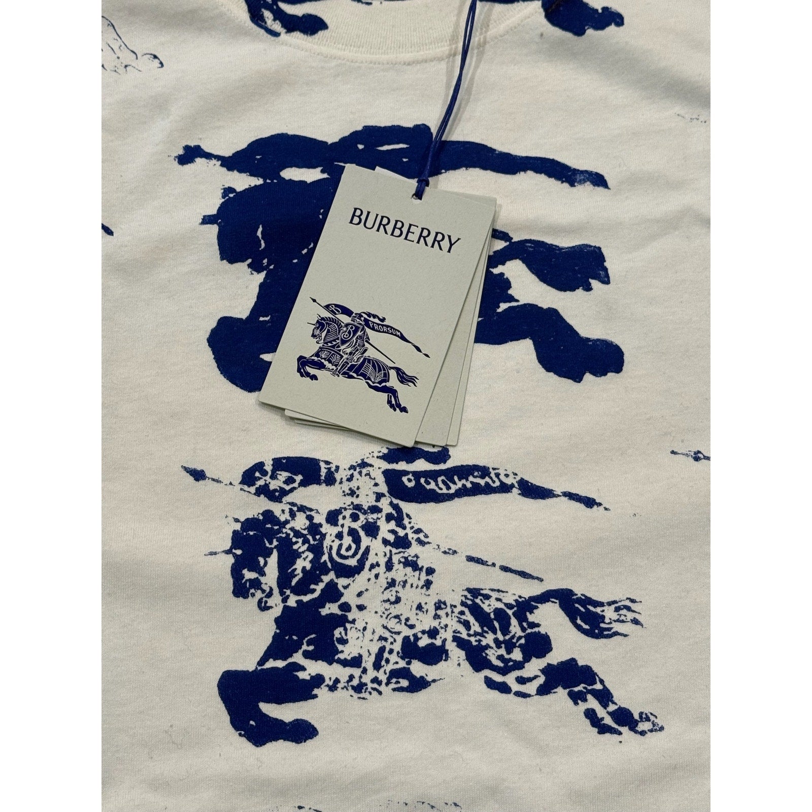 RETAIL $660 Burberry White EKD T-Shirt*Men's Large*NEW with Tags