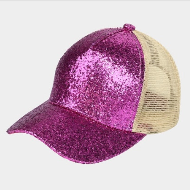 Fashion Hat: CC Brand Glitter Trucker Cap*hot pink*Gorgeous hat*New with tag