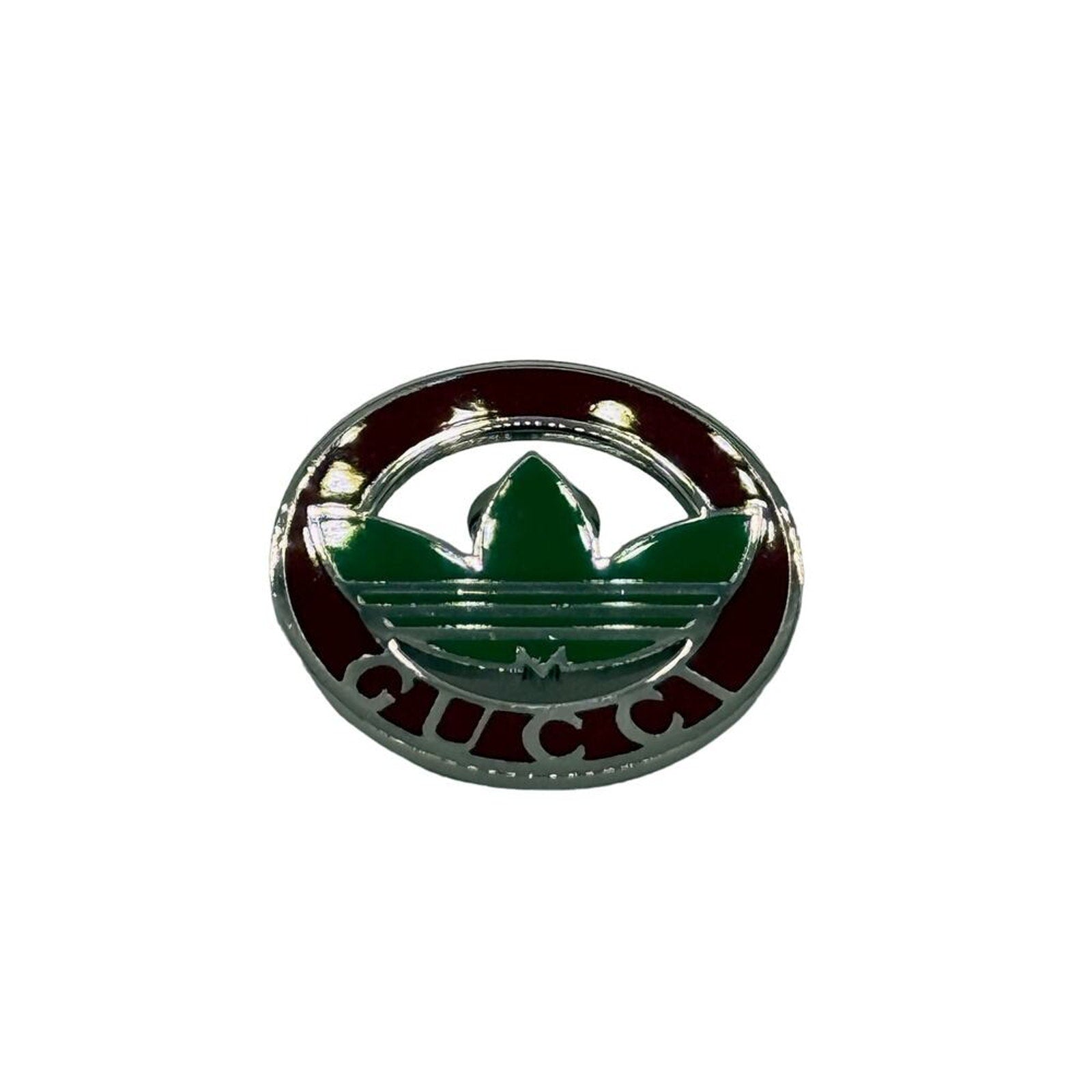 Gucci x Adidas Enamel Brooch‎ Pin*Red and Green! Brand-New*Comes w/Box UNISEX