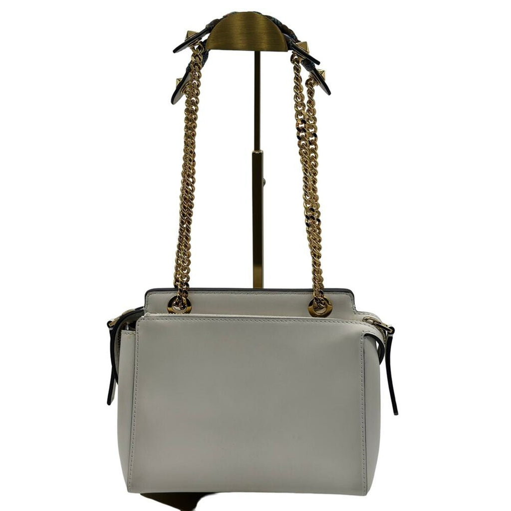 BNWT‎ Fendi Whipstitch Dotcom Bag in White calf leather! FULL INCLUSION