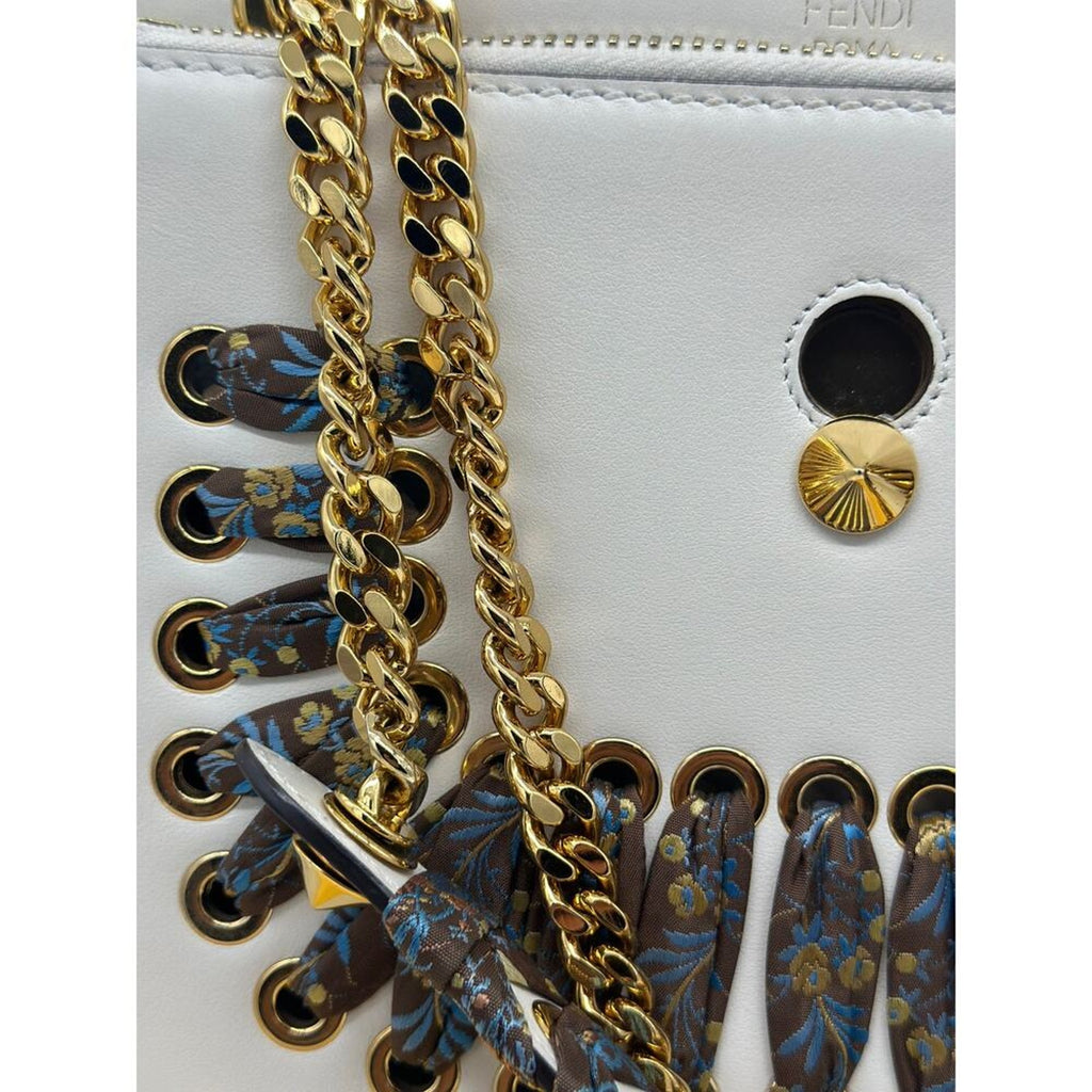 BNWT‎ Fendi Whipstitch Dotcom Bag in White calf leather! FULL INCLUSION