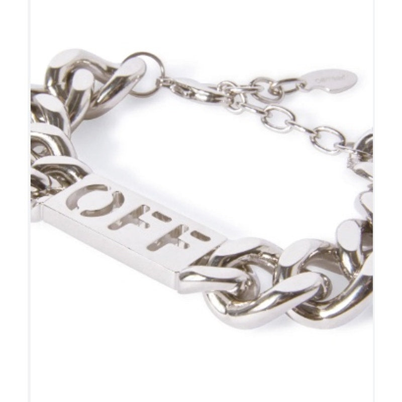 OFF-WHITE Silver 'Off' Chain Bracelet*NEW*Dustbag*BOX*ADJUSTABLE
