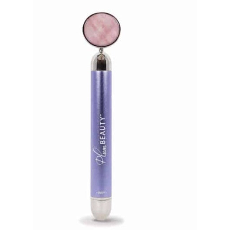 Plum Beauty Rose Quartz Vibrating Facial Massager Electric Vibrating Face Roller