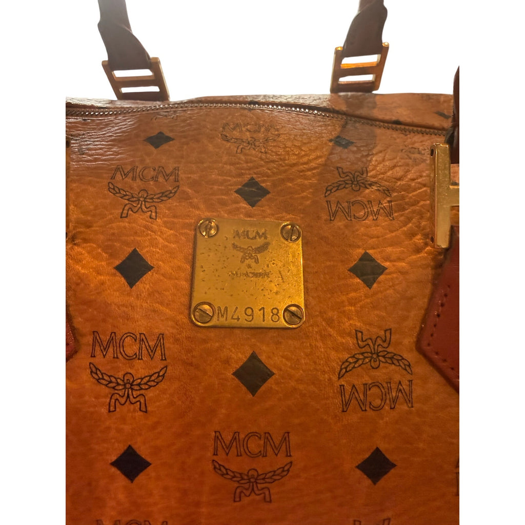 MCM Visetos Monogram Boston bag*Size 40 Weekender*Vintage Beauty! with COA