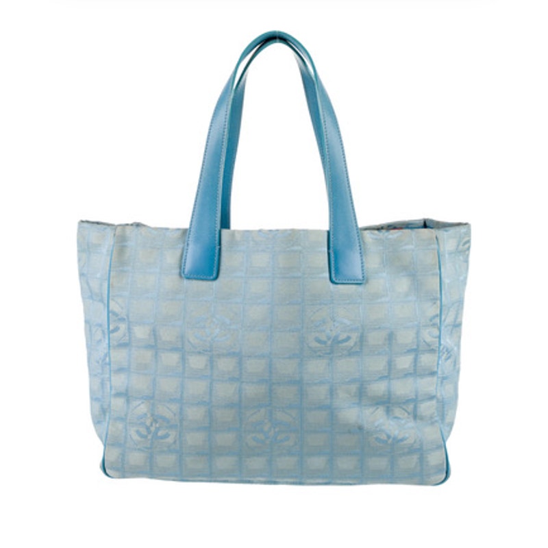 RARE Chanel Blue Nylon New Travel Line Tote*PRISTINE CONDITION*RARE COLORWAY