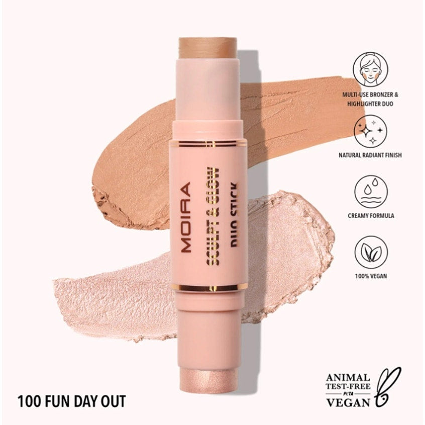 K-Care: Moira Sculpt And Glow Duo Stick #100 Fun Day Out*Bronzer Highlighter